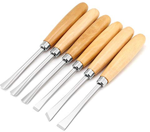 Ensemble de ciseaux à bois professionnels, 8 pièces outils à main pour sculpter kit de travail du bois ergonomique pour débutants et professionnels outils de travail du bois de qualité supérieure