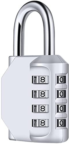 Lucchetto Combinazione, [Antipioggia] Diyife Lucchetto Armadietto Impermeabile Lucchetto A Combinazione, Esterno Serrature con Combinazione 4 Cifre Per Zaini, Armadietto, Palestra,Argento