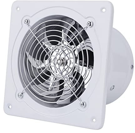 Abluftventilator Ø200mm, 8 Zoll Rohrventilator Wandventilator Lüfter Badlüfter Industrielüfter Abluft Zuluft Rohrlüfter Energieverbrauch Leiser Betrieb für Belüftung im Bad Küche WC (Weiß)