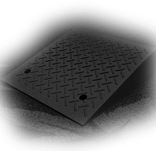 KADEUX Tragbare Bordsteinkanten Rampe, Rollstuhlrampe Aus Gummi Für Schwellen, rutschfeste Auto Auffahrrampe, Auffahrhilfe Auffahrt Auffahrkeile (Size : 50x50x13cm)