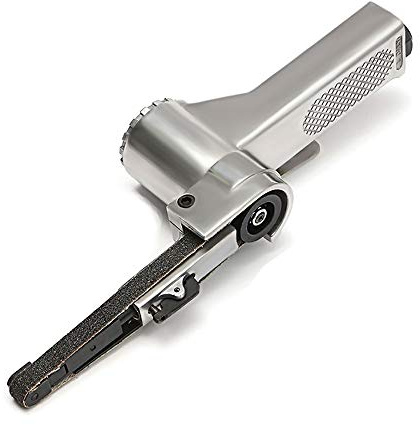 HUIOP Ponceuse d'angle d'air 3/8 avec ponceuse à bande d'air avec bandes de ponçage pour compresseur d'air Ponçage ensemble de s pneumatiques