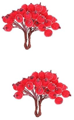 Warmhm 800stücke Künstliche Beeren Dekorationen Frostige Imitation Von Roten Beeren Für Kranz Und Weihnachtsdekoration Accessoires Für Hochzeiten Und Festlichkeiten