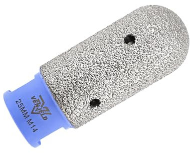 VENJELD Fresa Diamantata 25mm Punta di Fresatura con Filettatura M14 per L'allargamento, la Sagomatura, la Lucidatura e la Rettifica di Fori in Piastrelle Ceramica Porcellana Marmo Granito