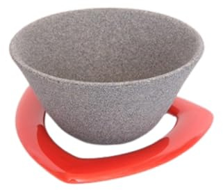 COFIL Japanischer Keramik-Kaffeefilter, hergestellt in Japan, wiederverwendbarer Tropfer, roter Halter
