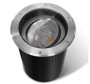 Faretto da Incasso a Pavimento - Faretti LED Esterno, Luce sotterranea a LED ad angolo regolabile 24V, Lampada da prato impermeabile IP67 per rondella da parete esterna ( Color : Cold White , Size : 3
