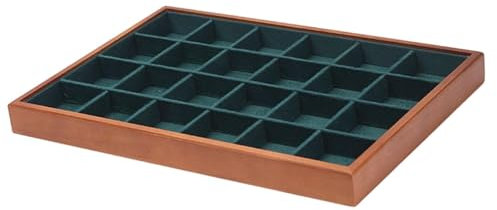 Amagogo Schmuck-Display-Tablett, Armband-Halter, stapelbare Aufbewahrungsschale, Schmuck-Organizer für Broschen, Ohrringe, Uhren, Verkaufsvitrinen, Grün