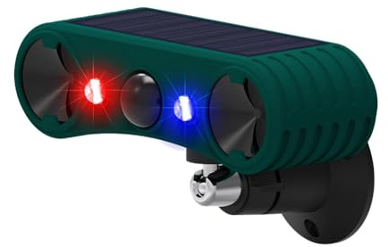 Lanko Repelente de animales con sensor infrarrojo y alarma de luz para asustar a jabalíes y expulsar a las comadrejas