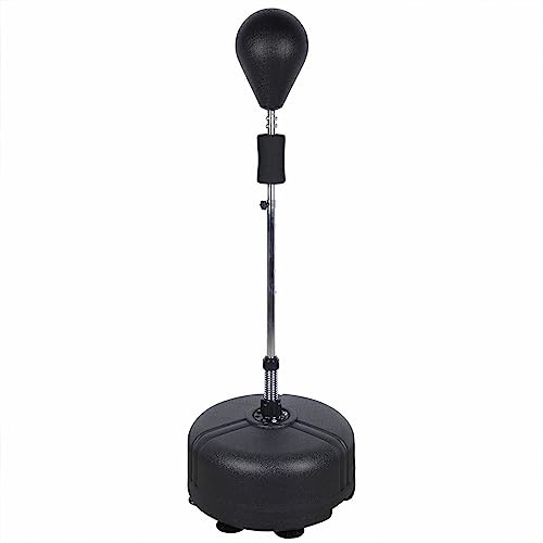 HOARLICN Stående boxningssäck boxningslucka, 120–160 cm, svart boxboll, stående boxningssäck, justerbar träningsset med bas för boxboll, professionella boxare, träningsentusiaster