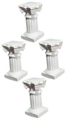 Amosfun 4pcs Mini Roman Pillar Ornament Small Column Decorative Pillars for Wedding Table Centerpieces and Display Stands