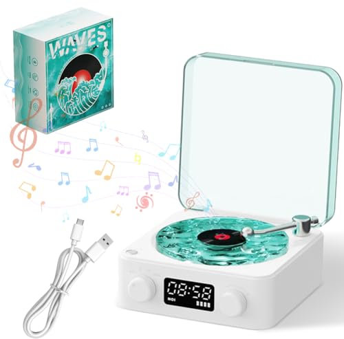 Platine Vinyle Rétro Portable Bluetooth - Lecteur Stéréo Sans Fil pour Musique et Décoration de la Maison