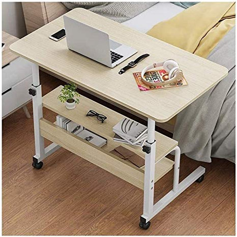 SFNIOKFG Überbetttisch mit Rollen, Nachttisch, C-förmiger Sockel, Laptop-Schreibtisch, Home-Office-Sofa-Beistelltische, mobiler Schoßtisch, Computertisch, Stehpult, höhenverstellbarer Tisch