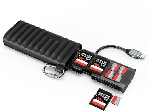 TELESIN° Lector de Tarjetas SD USB 3.1 312 MB/s, Lector de Tarjetas SD de Alta Velocidad Adaptador Micro SD USB C, Memoria de Doble Ranura Tipo C, Admite Tarjetas SD/TF para cámaras y teléfonos