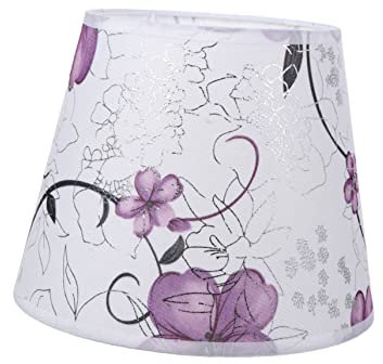 ORFOFE Lampenschirm Blumenlampenschirm Stoff Stehlampenabdeckung Für Tischleuchte Blumenmuster Eyecare Lampe Kamin Installieren