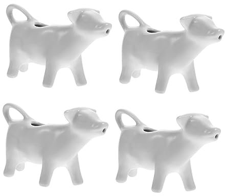 Amosfun 4 Pièces Pichet à Forme De Vache Pot à Pichet à Café Pour Maison Avec Bec Verseur Unique