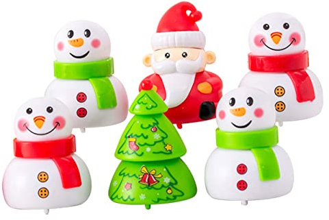 GARVALON 6stücke Rückziehspielzeug Für Junge Mädchen Weihnachtliche Geschenkidee Weihnachtsdekoration Spaß Für Jungen Und Mädchen Spielzeug Für Feste Und Feiern