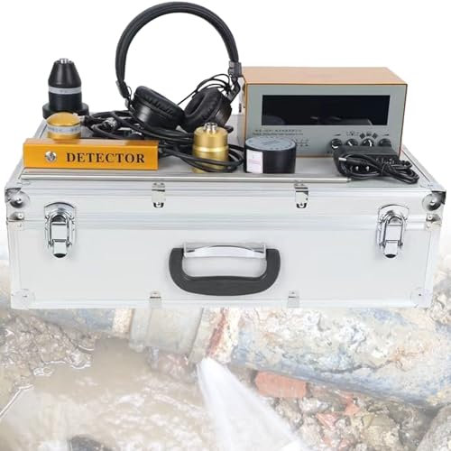 VNATWGOO Detector De Fugas De Agua SubterráNea, Sensor De Fugas De TuberíAs De Agua, Monitor De Fugas De TuberíAs De Agua, con MúLtiples Sensores, Auriculares con CancelacióN De Ruido