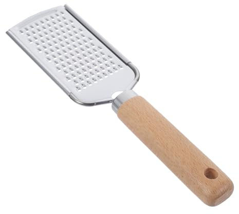 PRETYZOOM Râpe Plate à Rabot INOX Manche Bois, Zesteur de Fruits et Légumes, Ustensile la Cuisine Solide, Usage Domestique et Professionnel, Accessoire Multifonction pour Fromage, Citron