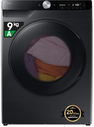Samsung Lavasciuga Slim AI Control EcoDosatore WD90DG6G94BB, 9+5 kg, Wifi, Ecodosatore, AI Wash, Carica Frontale, 60L x 85H x 48P cm