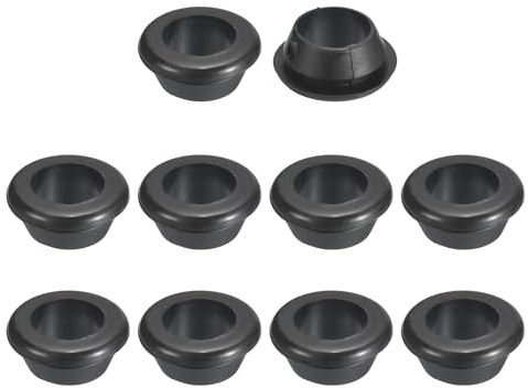 QUARKZMAN 18Pcs Pasacables Arandelas de Goma, Ojales de Cable de Goma de Agujero 14mm, Tapones de Agujero Hueco de Doble Cara para Cortafuegos, Proteger Cables Enchufes