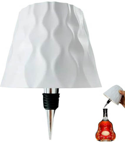 Genérico Lampara botella vino, lámpara de botella lampara para botella sin cable LED recargable de 3 colores regulable, control táctil de la lámpara de mesa de la batería para el hogar, bar (Blanco)