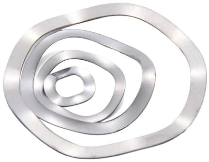5-100 pezzi 304 Rondelle elastiche a tre onde in acciaio inossidabile Rondelle elastiche M3-M51 Rondelle ondulate in metallo, guarnizione a molla a forma d'onda Rondella a cresta d'onda(M8X13X0.3mm(50