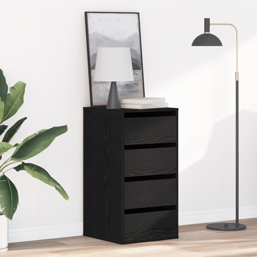 Générique Commode d'angle Chêne Noir 40x41x76 cm Bois d'ingénierie,Meubles,Armoires & Meubles de Rangement,Commodes,Noir,20.8 KG,868912