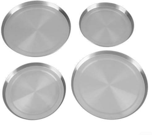 Lot de 4 cache-plaques en acier inoxydable pour cuisinières électriques avec 2 grands et 2 petits brûleurs résistants à la chaleur