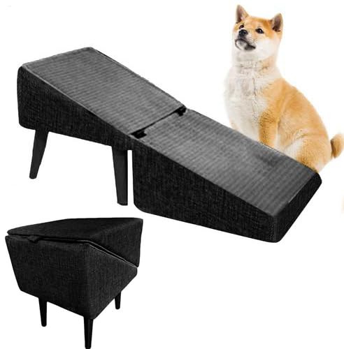 Hunderampe for Bett Sofa, Faltbare Hundetreppe, Tragbarer Fußhocker Für Kleine Mittelgroße Hund, Leichtgewicht Ohne Rutsch