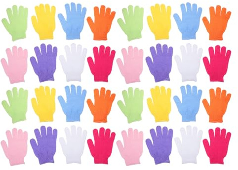 HONITANO 16 Paires de Exfoliants pour Le Corps, 8 Couleurs, Ajustement Parfait - Exfoliants pour Le Bain, Le Visage Et Les Mains, pour Un Gommage en Profondeur Des Peaux Mortes. Convient Aux Femmes Et