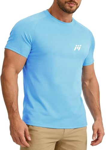 MEETWEE Men's UPF 50+ UV Sun Protection Long Sleeve Swim Rash Guard Quick Dry SPF Breathable T-Shirt for Surf Swimming Fishing Hiking Shirts T-Shirt