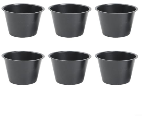 Yorkshire Pudding Tins for Air Fryer Muffin Pan Non-Stick Baking Molds 6pcs for Cupcakes Puddings Tarts Popovers, for Air Fryer and Small Oven Use(200ml High Cup)