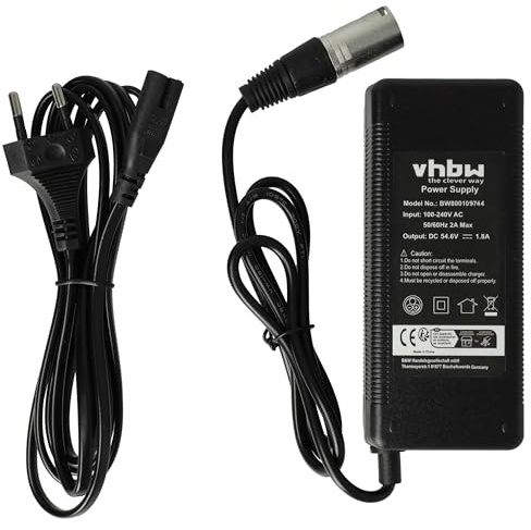 vhbw 1 x laddare kompatibel med NCM-mat från 2015 cykelryggsäck, e-cykel – för 48 V-batterier, med XLR-anslutning 100 W