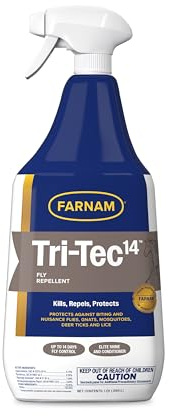 Farnam Tri-Tec 14 Horse Fly Spray, Kills, Repels, Protects, 32 Ounces