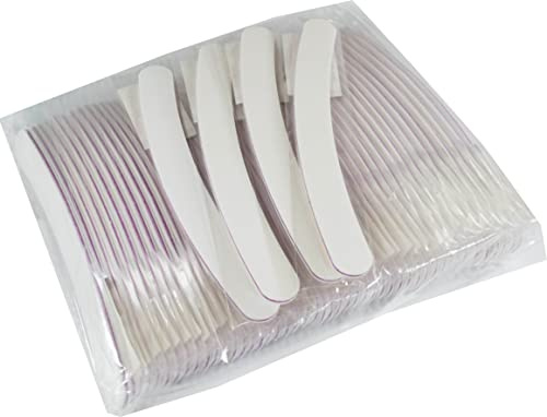 World of Nail-Design 50 weiße Profi Bananen Feilen 100/180 einzeln verpackt