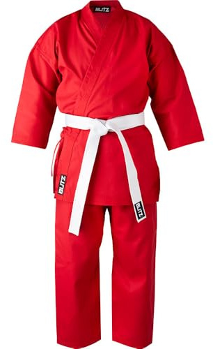 Blitz Flash Student Traje de Karate, algodón, Unisex, Poly Cotton Student Karate, Rot - Rot