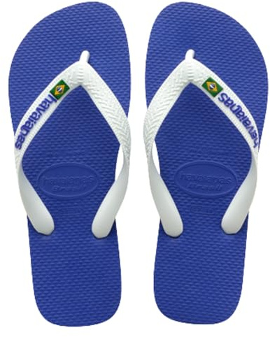 Havaianas - Brasil Logo, Infradito Iconiche, Comode E Resistenti, Strisce con la Bandiera Del Brasile E Suola Antiscivolo Con Strisce Colorate, Unisex Adulti