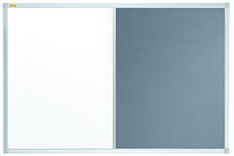Franken CB301212 Filztafel Kombitafel Aluminiumrahmen mit Ablageleiste, 60 x 45 cm, grau