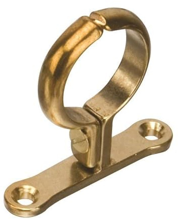 22mm Cast Brass Screw-On Pipe Bracket - Bag of 2