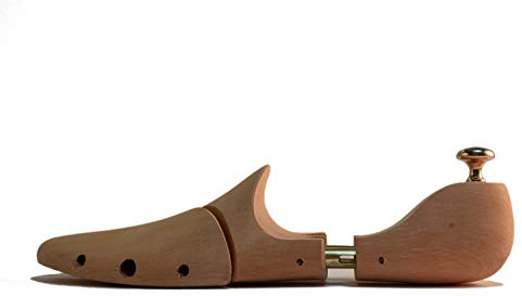 Schuhspanner Buchenholz FARBIG für Herren und Damen - 1 Paar Schuhdehner aus Buchen-Holz fuer Herrenschuh in Premium Qualität mit Knauf auch als Herren Geschenke Set, Größen EU 40-46 (44, Natur)