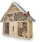 Wildlife Friends Insektenhaus aus Naturholz und Metall zur Befestigung - ideal für Bienen, Marienkäfer, Schmetterlinge - Abmessungen 25x7,5x28 cm - Metalldach