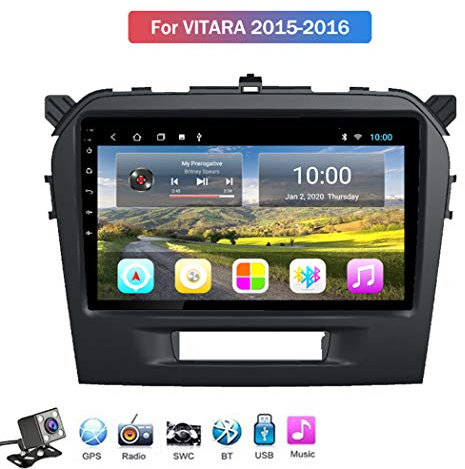 Android 8.1 9 Pollici GPS Navigazione Sistemi Multimediali per Suzuki Vitara 2015-2016 con Car Multimedia FM AM Radio, WiFi Tethering Internet/Audio Stereo,4g+WiFi: 2+32gb