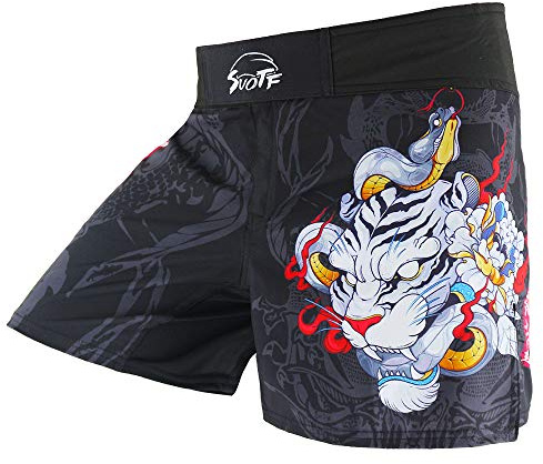 SUOTF Short MMA de Combat pour Homme - Boxe BJJ Grappling, Suodk4, Taille M