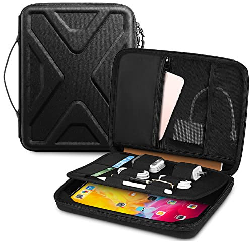 SITHON Tablet Borsa per 13 Pollici iPad Air M3/M2 2025-2024, 13 iPad Pro M4 2024, 12,9 iPad Pro 2022-2018, per 12,4 Surface Laptop Go, Rigida Protettiva Custodia con Organizer per Accessori
