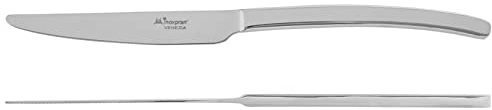 INOXPRAN - Coltello da Tavola VENEZIA, Realizzato in Acciaio Inossidabile, Resistente e Duraturo, Design Elegante e Moderno, 100% Made in Italy, Lavabile in Lavastoviglie