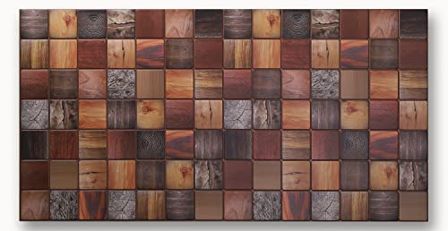Grace Baltic SIA - PVC Wandpaneele 3D Dekorative Fliesen Verkleidung (10, Gebeiztes Holz)