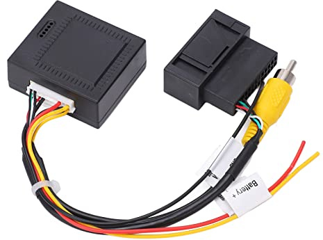 Qiilu Rückfahrkamera Nummernschild 12V 5W RGB zu AV Konverter Decoder Box Adapter Backup Kamera Teile Ersatz