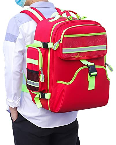 XJZHANG Erste-Hilfe-Rucksack-Tasche, Leer, Notfall, Rote Erste-Hilfe-Rucksäcke, Erste-Hilfe-Rucksack, Rucksack Für Erste Hilfe, Für Camping, Wandern, Trekking-Abenteuer