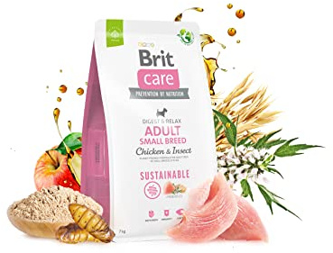 Brit Care Dog Sustainable Adult Small Breed Chicken & Insect Nourriture sèche pour Chien 7 kg