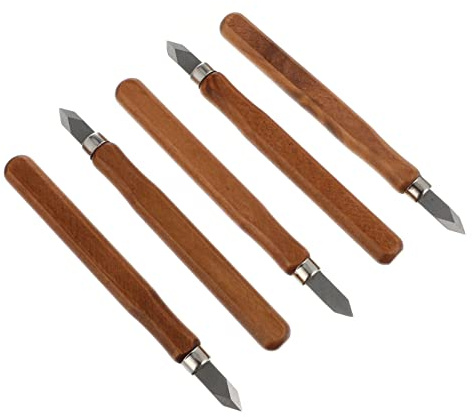DOITOOL 5 Stücke Holzbearbeitung Markierungsmesser Pro Werkzeuge Handwerkzeuge Holzwerkzeuge Holzskulptur Werkzeug Holzschnitzmeißel Zimmermannswerkzeuge Holzgriff Markierungsschneider