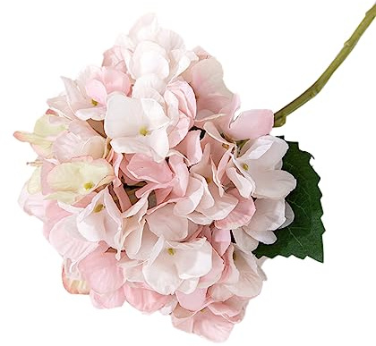 Wambere 9 fiori artificiali di ortensia, realistici, per composizioni floreali fai da te, matrimoni, decorazioni per la casa, decorazioni da tavola, rosa